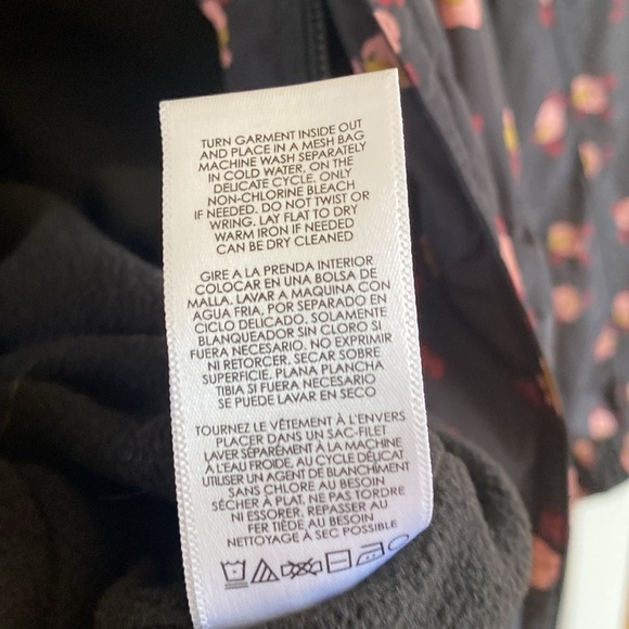 Cabi Rainy Day Jacket floral parka winter coat black anorak women’s size Small - Picture 12 of 16